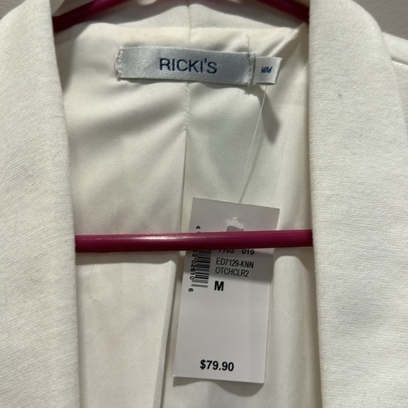 Creme Runched-sleeve Blazer - Picture 4 of 5